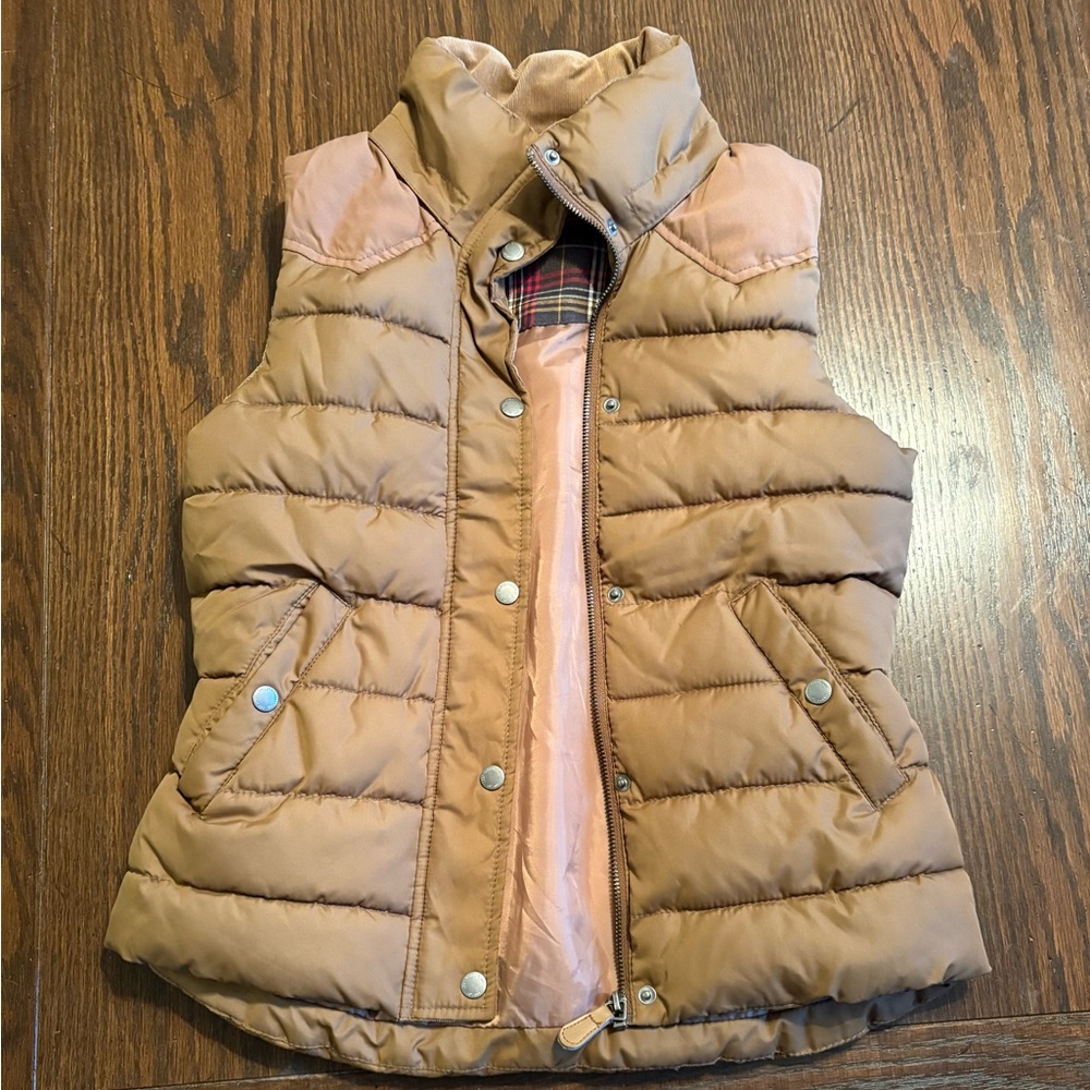 Tan Puffer Vest